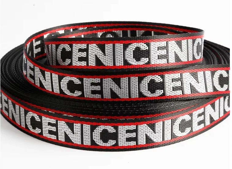 Wholesale nylon jacquard webbing for bags garments shoes and home textiles Wholesale nylon jacquard webbing for bags garments shoes and home textiles