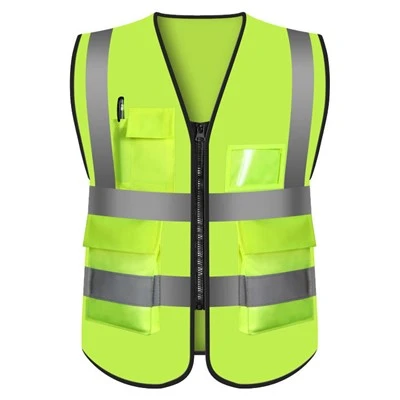 Chaleco de seguridad con bolsillo reflectante ANSI Clase 2