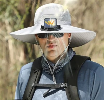 Solar de pescador de enfriamiento de ventilador de carga solar